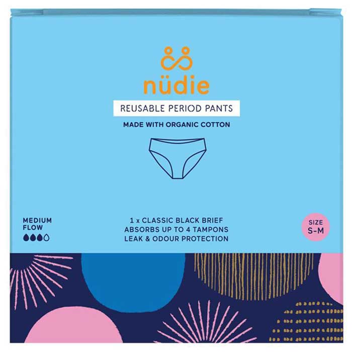 &Sisters - Organic Cotton Period Pants S-M 4 Tampon Absorbency, 1 Unit . S-M 4