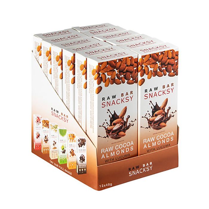 Snacksy - Snacksy Raw Bar Almonds with Lucuma, 40g  Pack of 12