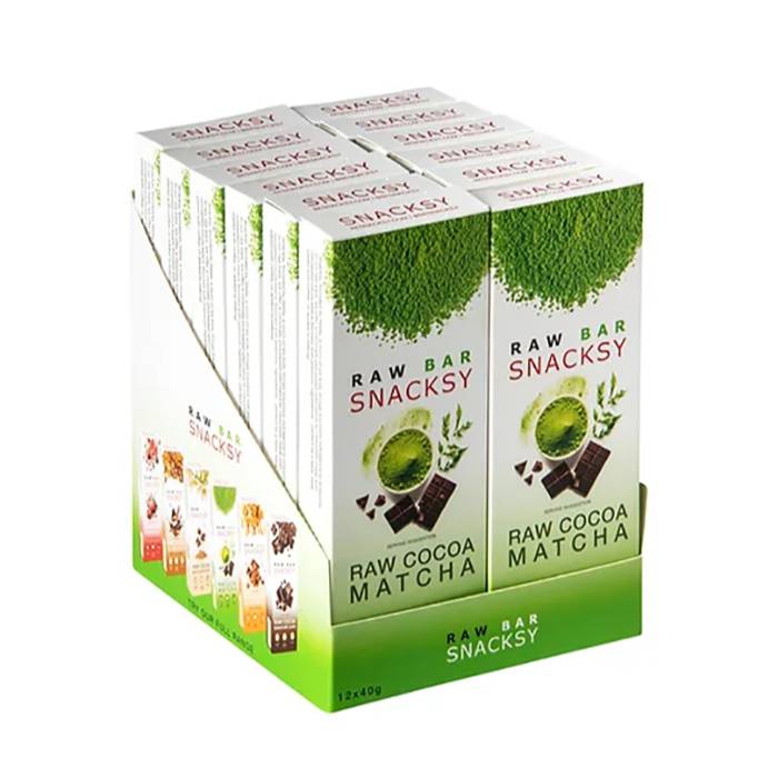 Snacksy - Snacksy Raw Bar Matcha, 40g  Pack of 12