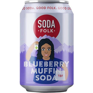 Soda Folk - Blueberry Muffin Soda, 330ml | Pack of 6