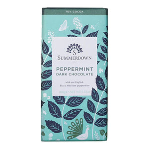 Summerdown - Peppermint Dark Chocolate Bar, 100g - Pack of 12