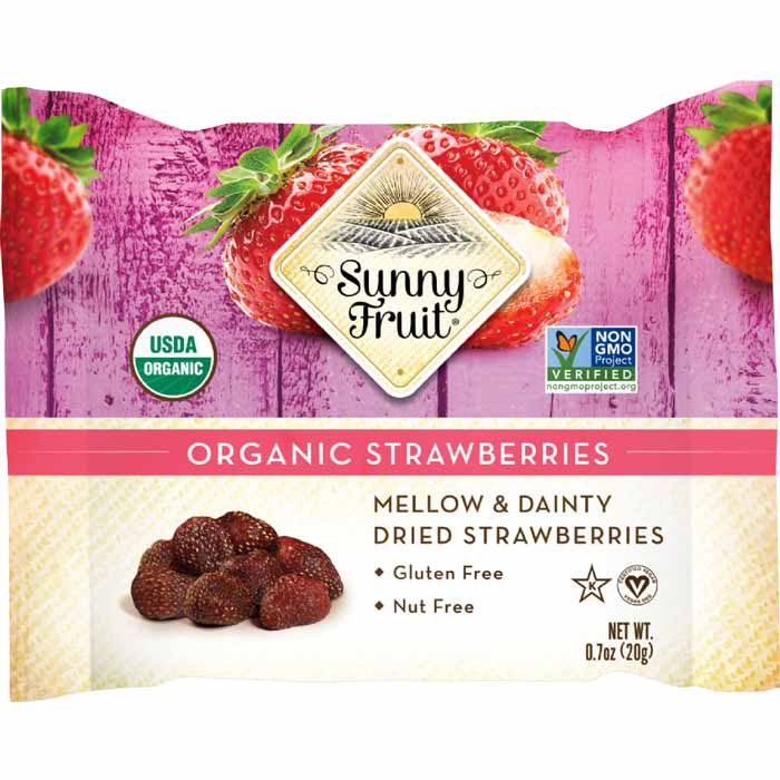 Sunny Fruit - Organic Fruit Snack Packs Strawberry, 6x20g