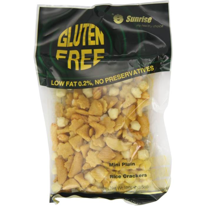 Sunrise - Gluten Free Rice Crackers Mini Plain, 100g 