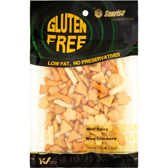 Sunrise - Gluten Free Rice Crackers Mini Spicy, 100g