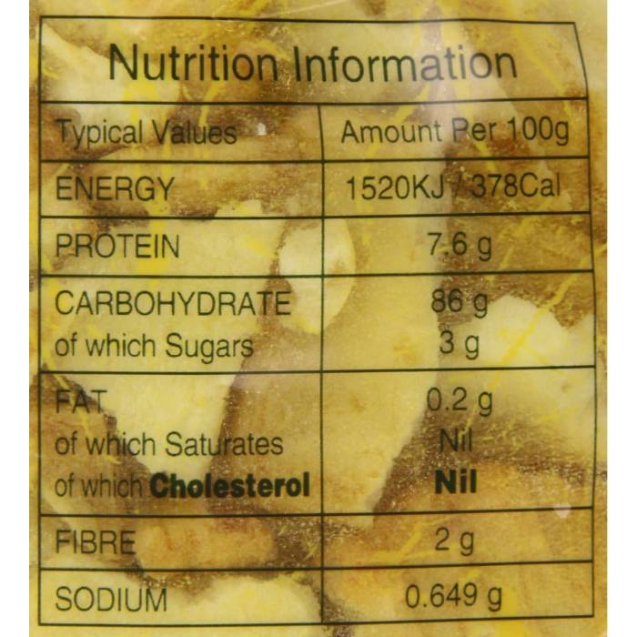 Sunrise - Gluten Free Rice Crackers Plain, 100g - Back