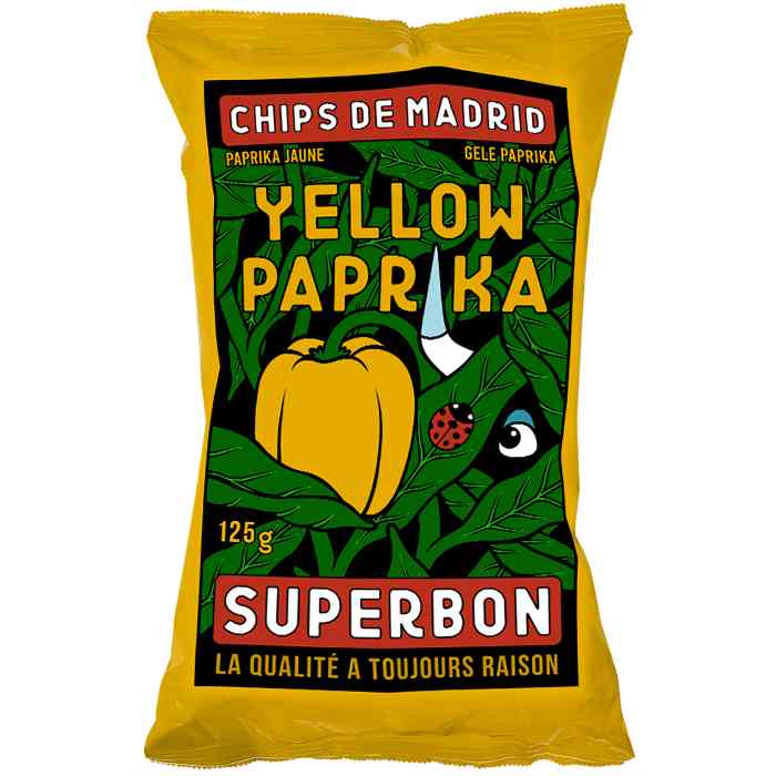 Superbon - Chips Yellow Paprika, 125g  Pack of 14