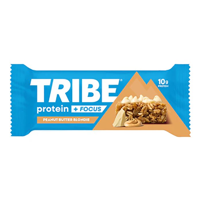 TRIBE - Protein + Focus Flapjack Peanut Butter Blondie, 60g  Pack of 12