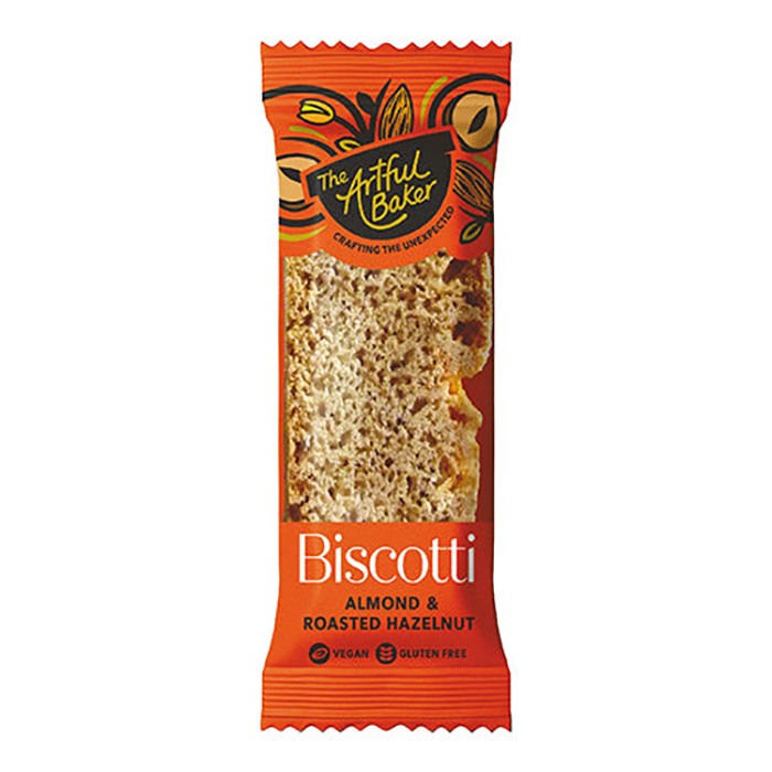 The Artful Baker - Almond, Roasted Hazelnut & Orange Single Biscotti, 18g - Pack of 48