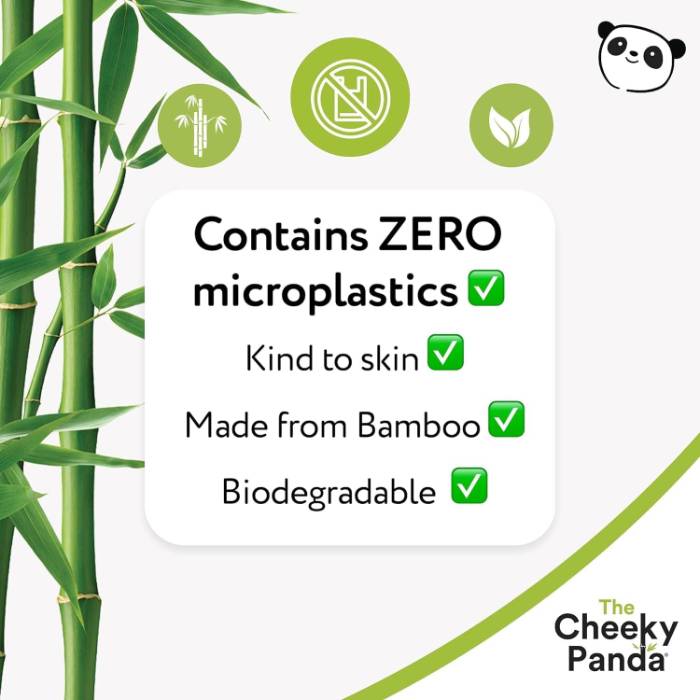 The Cheeky Panda - Bamboo Baby Wipes, Unscented, 64 Wipes  Pack of 12 - Back