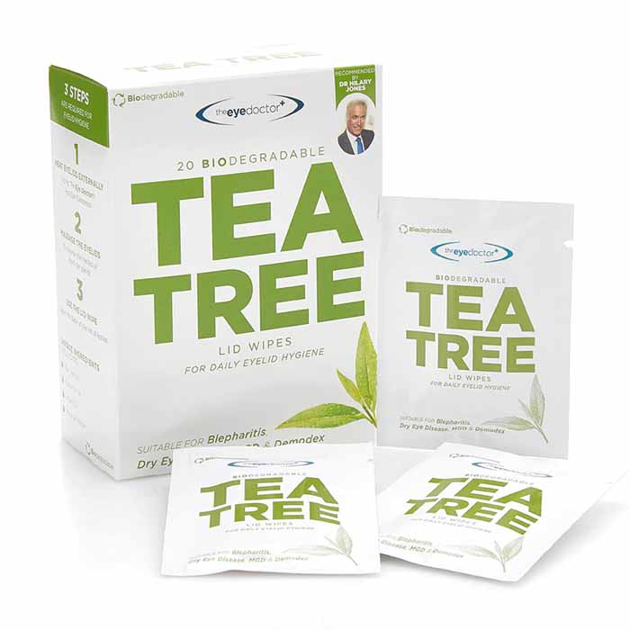 The Eye Doctor - Biodegradble Tea Tree Eyelid Wipes, 20 Wipes