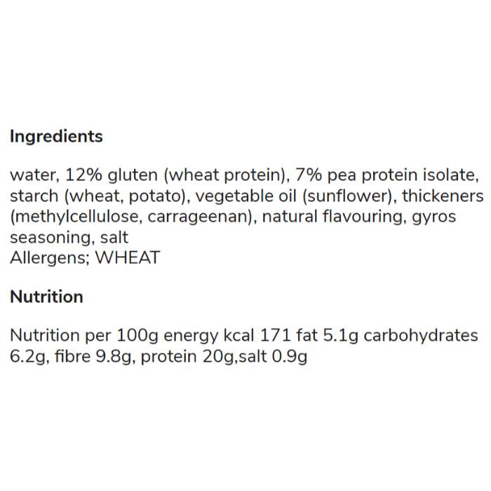 The Mighty Kitchen - Chickn Gyro's, 300g - Back