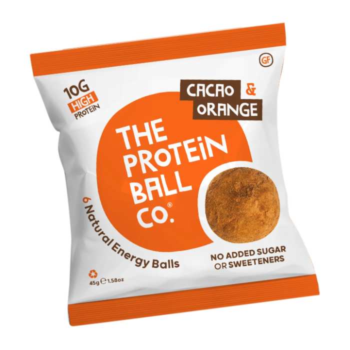 The Protein Ball co - Cacao Orange Protein Vit Balls, 45g  Pack of 10