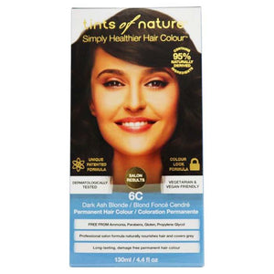 Tints Of Nature - 6C Dark Ash Blonde Permanent Hair Dye, 130ml