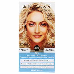 Tints Of Nature - 8C Ash Blonde Permanent Hair Dye, 130ml