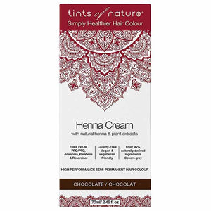 Tints Of Nature - Chocolate Henna Cream Hair Dye, 70ml