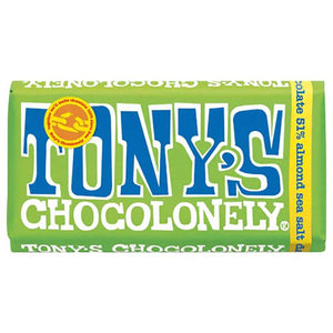 Tony's Chocolonely - Dark Chocolate 51% Almond Sea Salt | Multiple Sizes