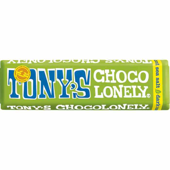 Tony's Chocolonely - Dark Chocolate 51% Almond Sea Salt, 47g - Pack of 35