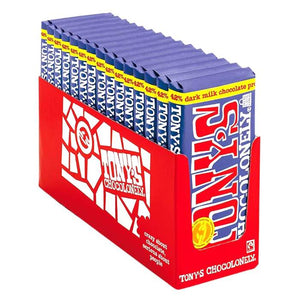 Tony's Chocolonely - Dark Milk Chocolate Pretzel Toffee 42%, 180g | Pack of 15