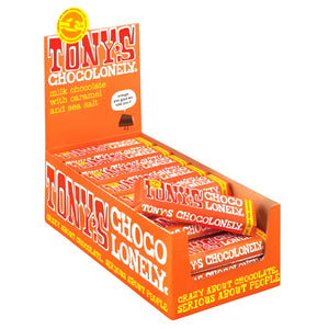 Tony's Chocolonely - Milk Chocolate Caramel Sea Salt, 47g | Pack of 35