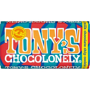 Tony's Chocolonely - Milk Chocolate Chip Cookie Fairtrade, 180g | Pack of 15