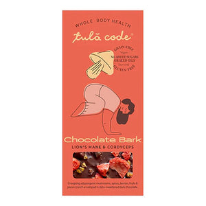 Tula Code - Lion's mane & Cordyceps Chocolate Bark, 36g | Pack of 8