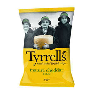 Tyrrells - Cheddar Cheese & Chive Potato Crisps | Multiple Sizes