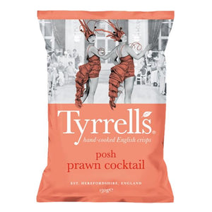 Tyrrells - Prawn Cocktail Potato Crisps, 150g | Pack of 8