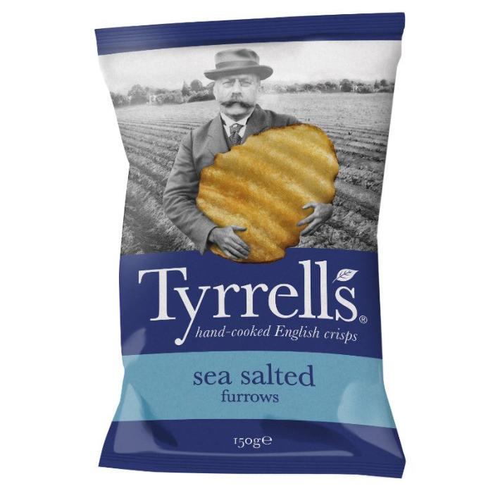 Tyrrells - Sea Salted Potato Crisps, 150g - Pack of 12