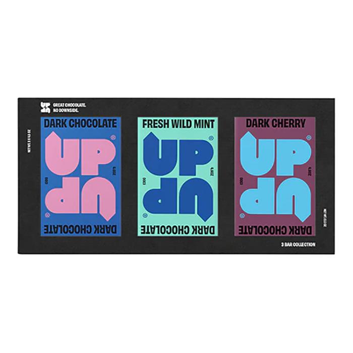 UP-UP - Trio Gift Box of Dark Chocolate Bars, 390g - Pack of 4