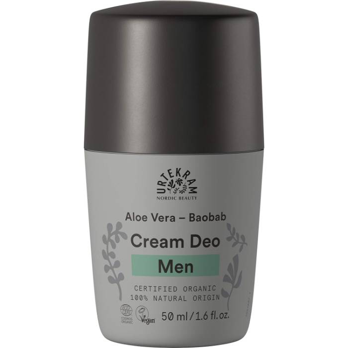 Urtekram - Mens Organic Cream Roll on Deodorant, 50ml 