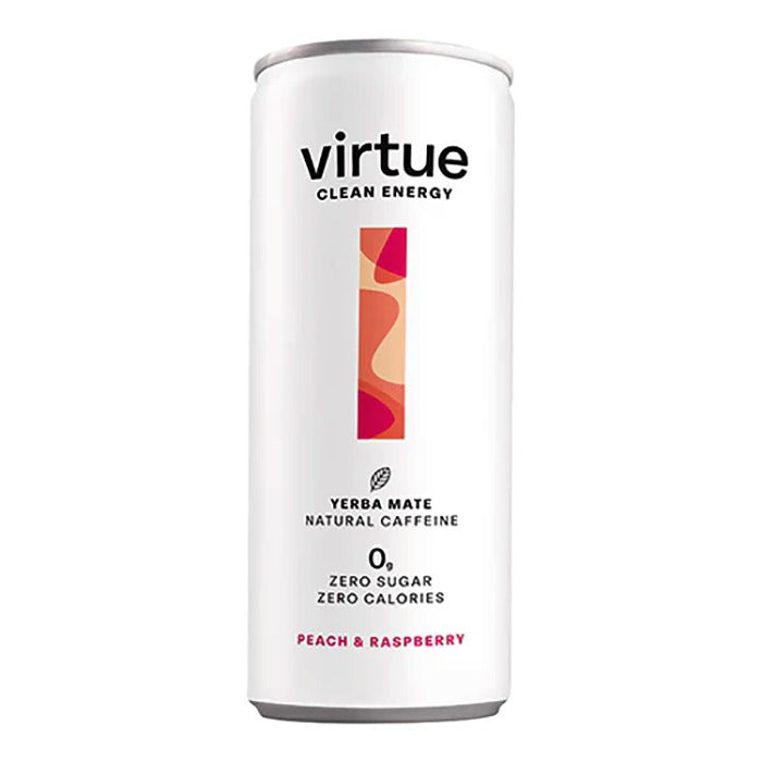 Virtue Drinks - Peach Yerba Mate Can, 250ml - Pack of 12