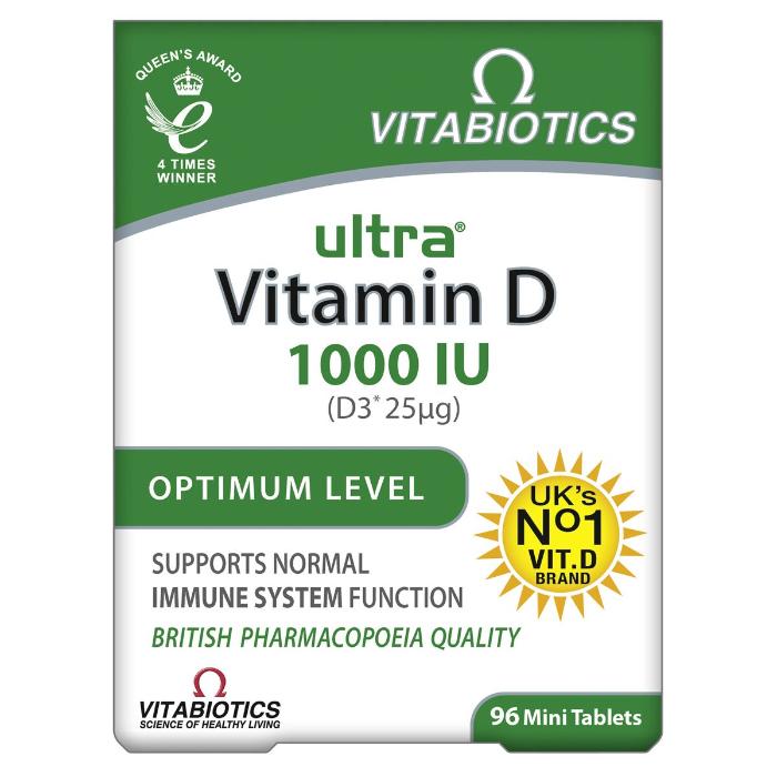 Vitabiotics - Ultra Vitamin D3 1000 IU, 96 Tabs