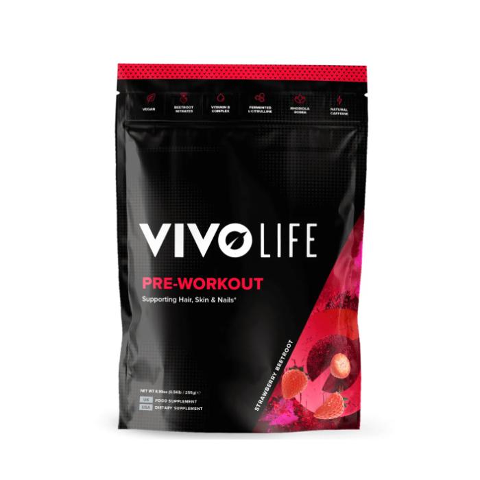 Vivolife - Pre Workout Strawberry-Beetroot, 255g