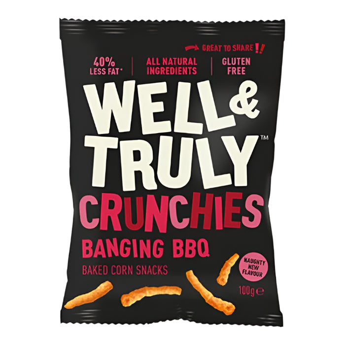 Well&Truly - Crunchies Bangin BBQ, 100g - Pack of 14