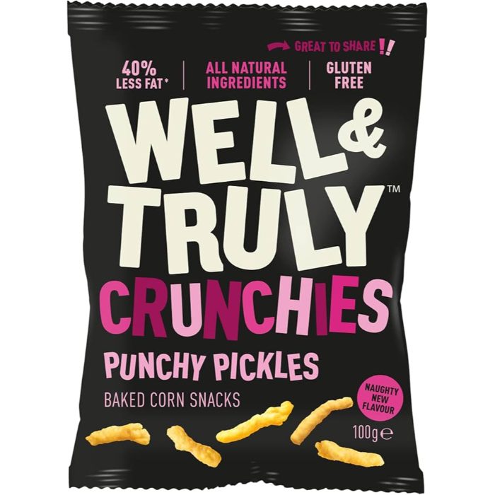 Well&Truly - Crunchies Punchy Pickle, 100g - Pack of 14