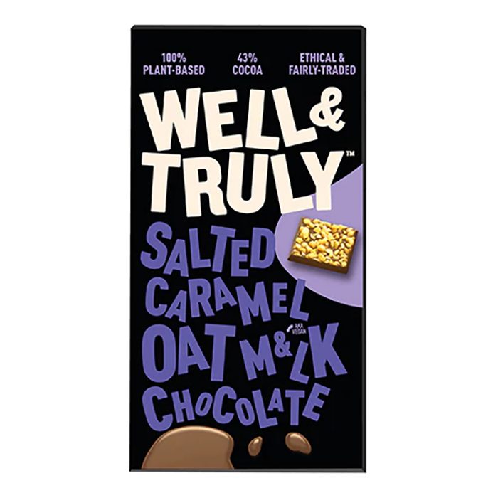 Well&Truly - Oat Milk Chocolate Salted Caramel, 90g - Pack of 10