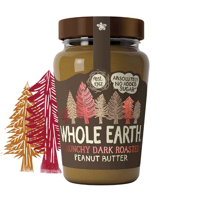 Whole Earth - Dark Roasted Crunchy Peanut Butter, 340g