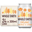 Whole Earth - Organic Lightly Sparkling Orange & Lemon, 330ml  Pack of 24