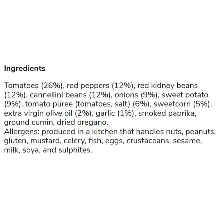 Wildly Tasty - Sweet Potato & Bean Chilli - Serves 2, 500g - Back