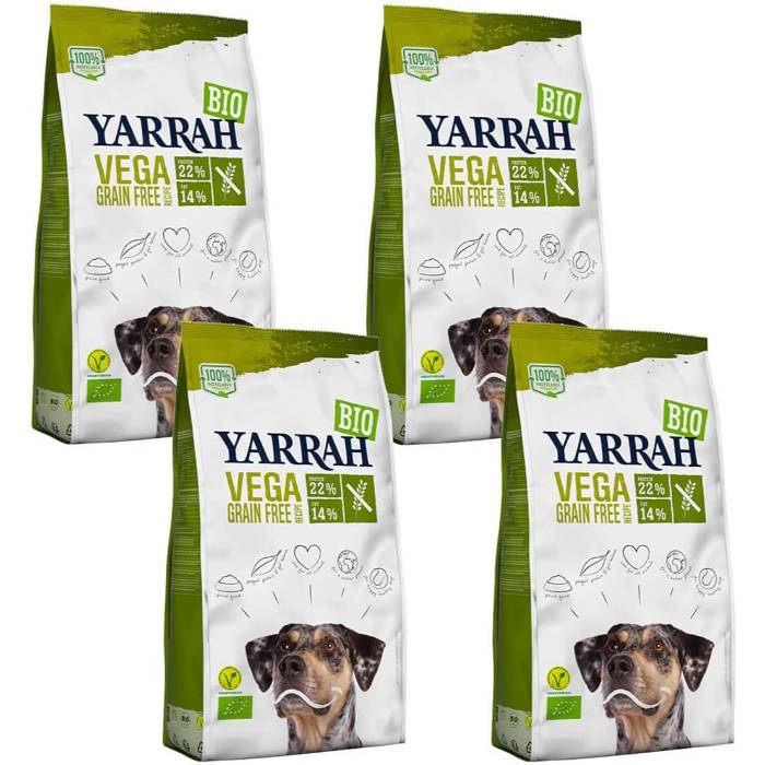 Yarrah - Organic Dog Dry Adult Grain Free Vegetarian, 2000g  Pack of 4