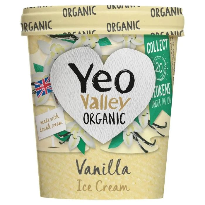 Yeo Valley - Vanilla Organic Ice Cream, 500ml  Pack of 6