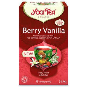 Yogi - Yogi Tea Organic Berry Vanilla, 17 Bags | Pack of 6