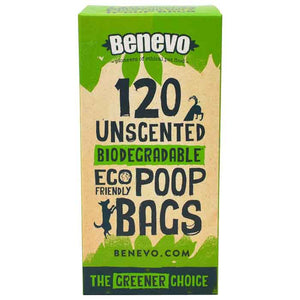 Benevo® - Biodegradable & Compostable Poop Bags, 120 Bags