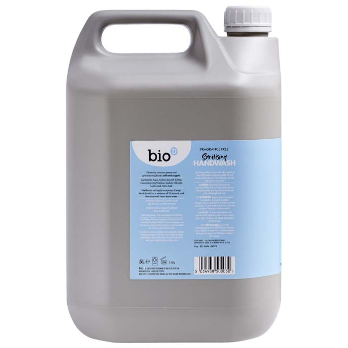 Bio D - Hand Wash - Fragrance Free, 5L - back