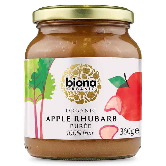 Biona - Organic Apple & Rhubarb Puree, 360g