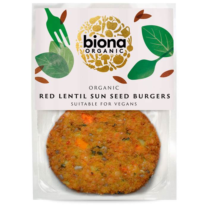 Biona - Organic Burgers Organic Red Lentil Sun Seed Burgers ,160g