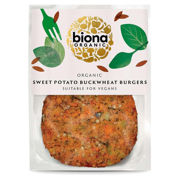 Biona - Organic Burgers Organic Sweet Potato Buckwheat Burgers ,160g
