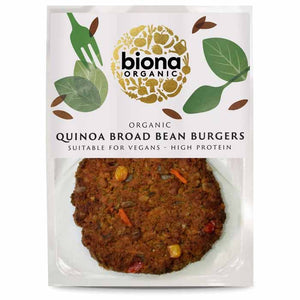 Biona - Organic Quinoa & Broad Bean Burgers, 150g