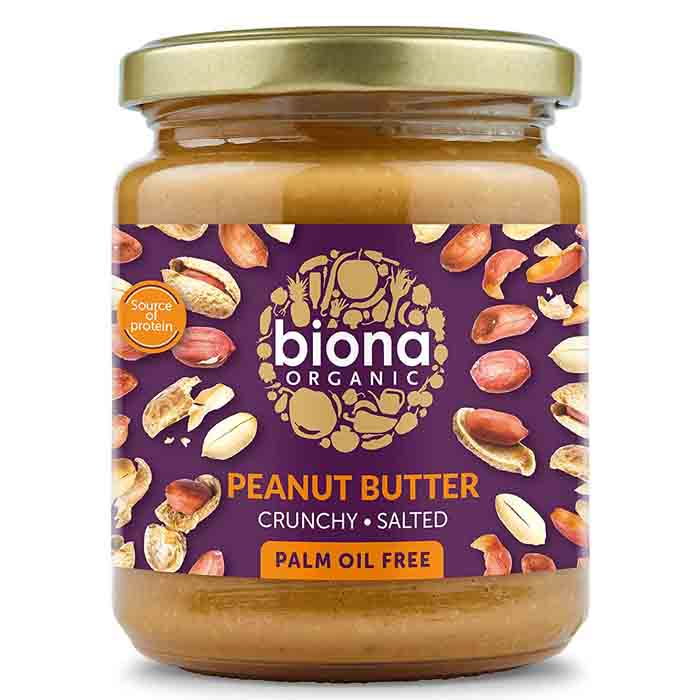 Biona - Peanut Butter - Crunchy With Salt, 250g