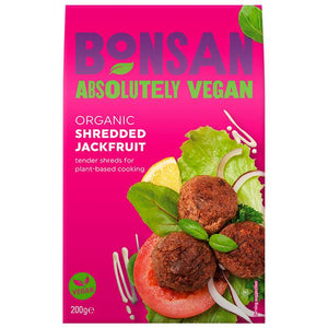 Bonsan - Organic Shredded Jackfruit (Plain & Smoky BBQ), 200g | Multiple Options